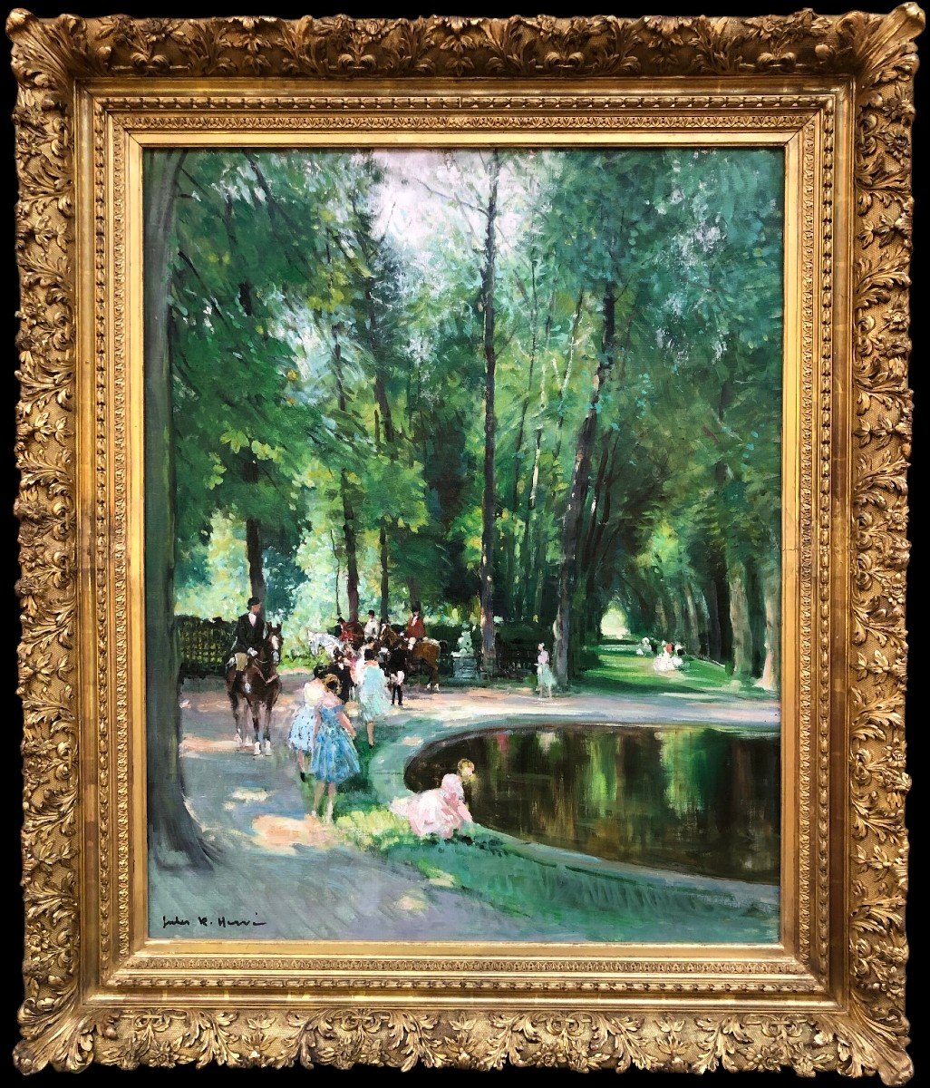 Herve Jules Langres Walk In Blanchefontaine Oil Canvas Signed Certificate Of Authenticity-photo-7