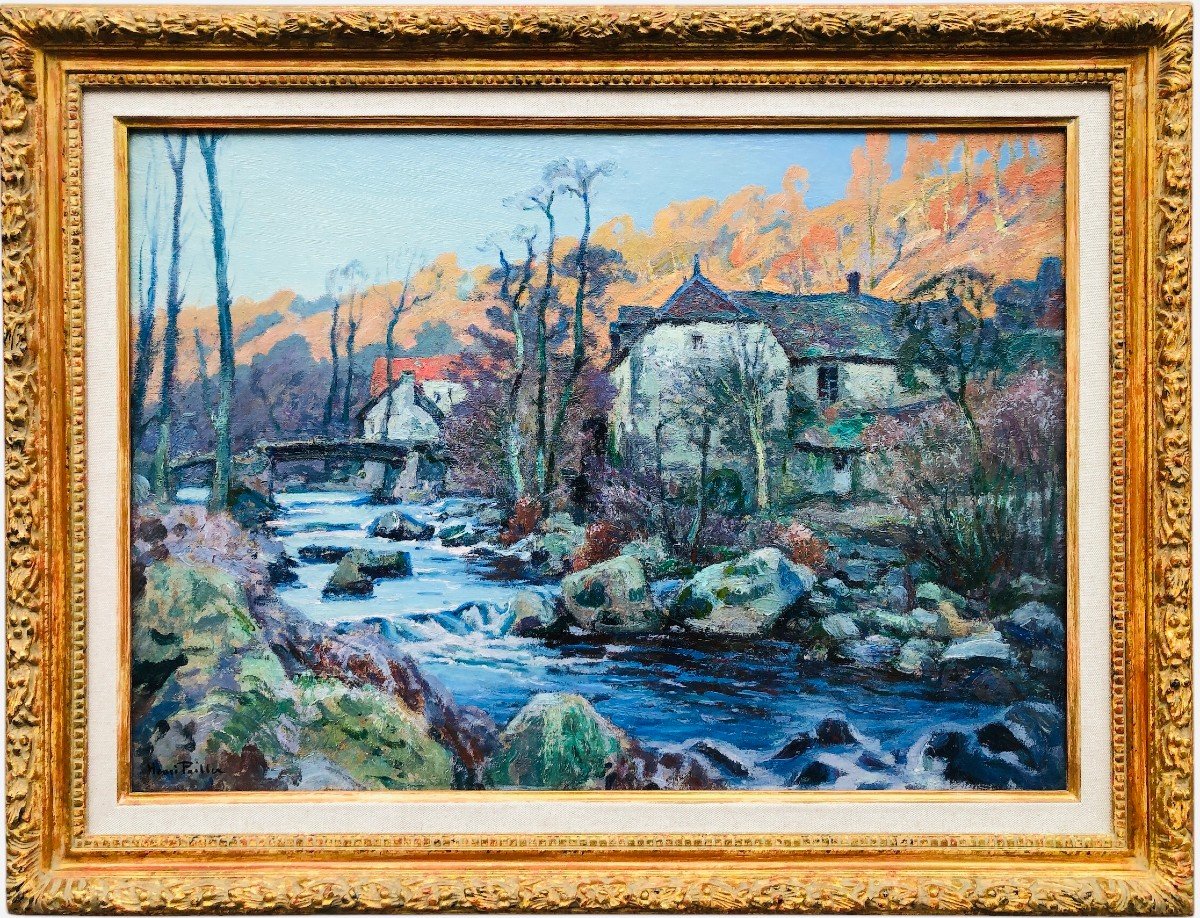 Pailler Henri French Painting 20th Century The Mill Of Folie In Crozant Oil On Canvas Signed