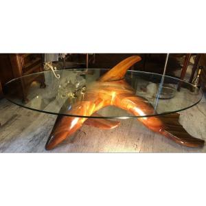 Polyte Solet Dolphin Sculpture In Radiata Pine And Laurelia