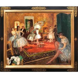 Cosson Marcel Painting 20th Century Paris The Loge At The Opera Oil On Canvas Signed Certificate 