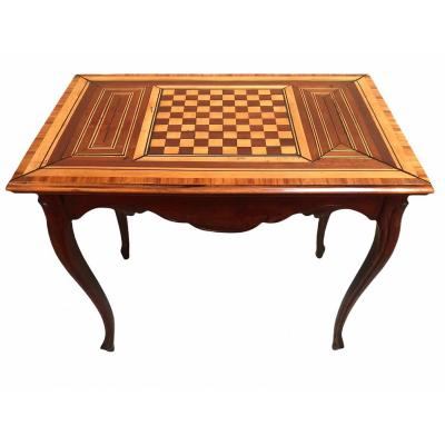 Ancient Games Table 18th Century Louis XV Style In Walnut