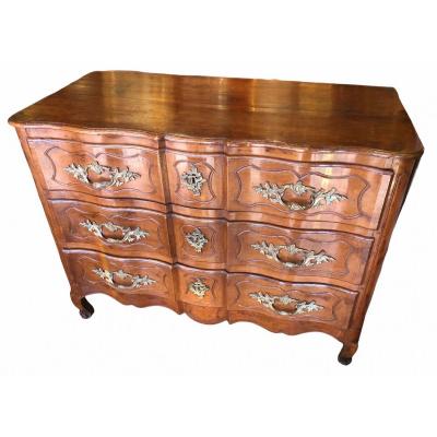 Commode Provencale Arbalette Fin XVIIIème Siècle En Noyer