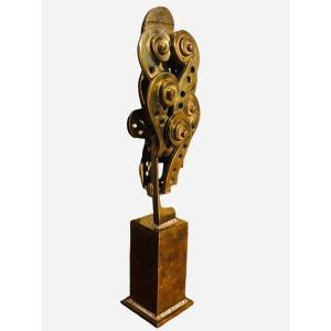 Arman Bronze Sculpture Signed 20th Century Violin Crosses Modern Art