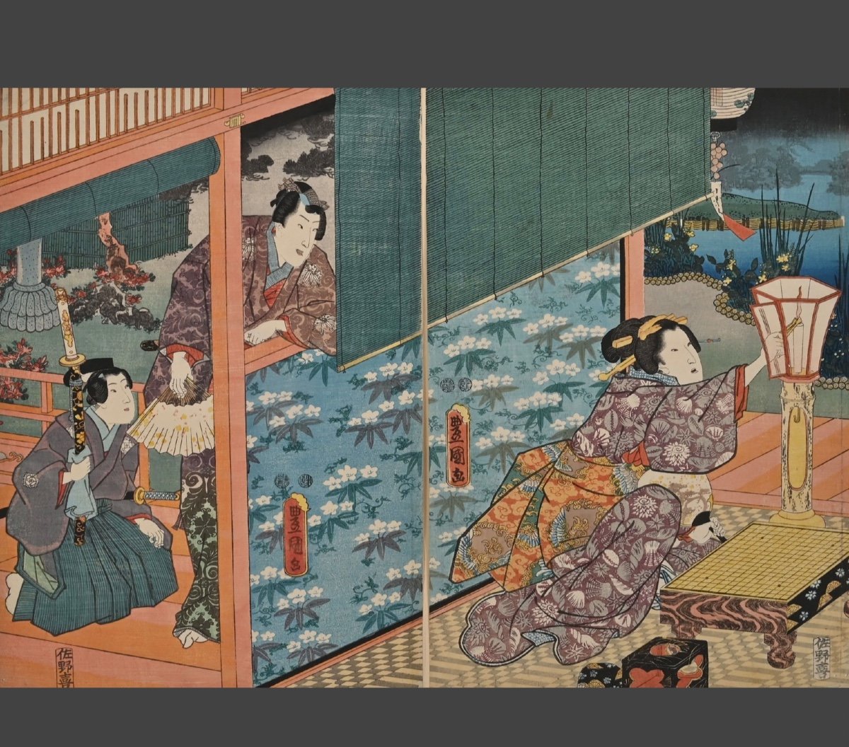 XIXeme Siècle : Un Triptyque D’utagawa Toyokuni III-photo-2