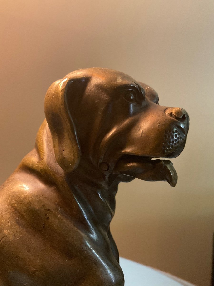 XIXeme Siècle : Un Bouledogue En Bronze