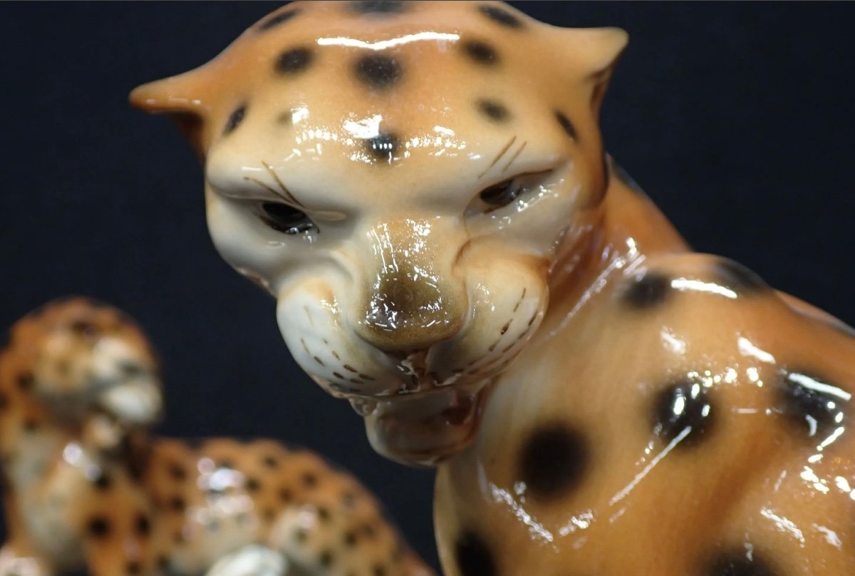 Four Ceramic Leopards -photo-2