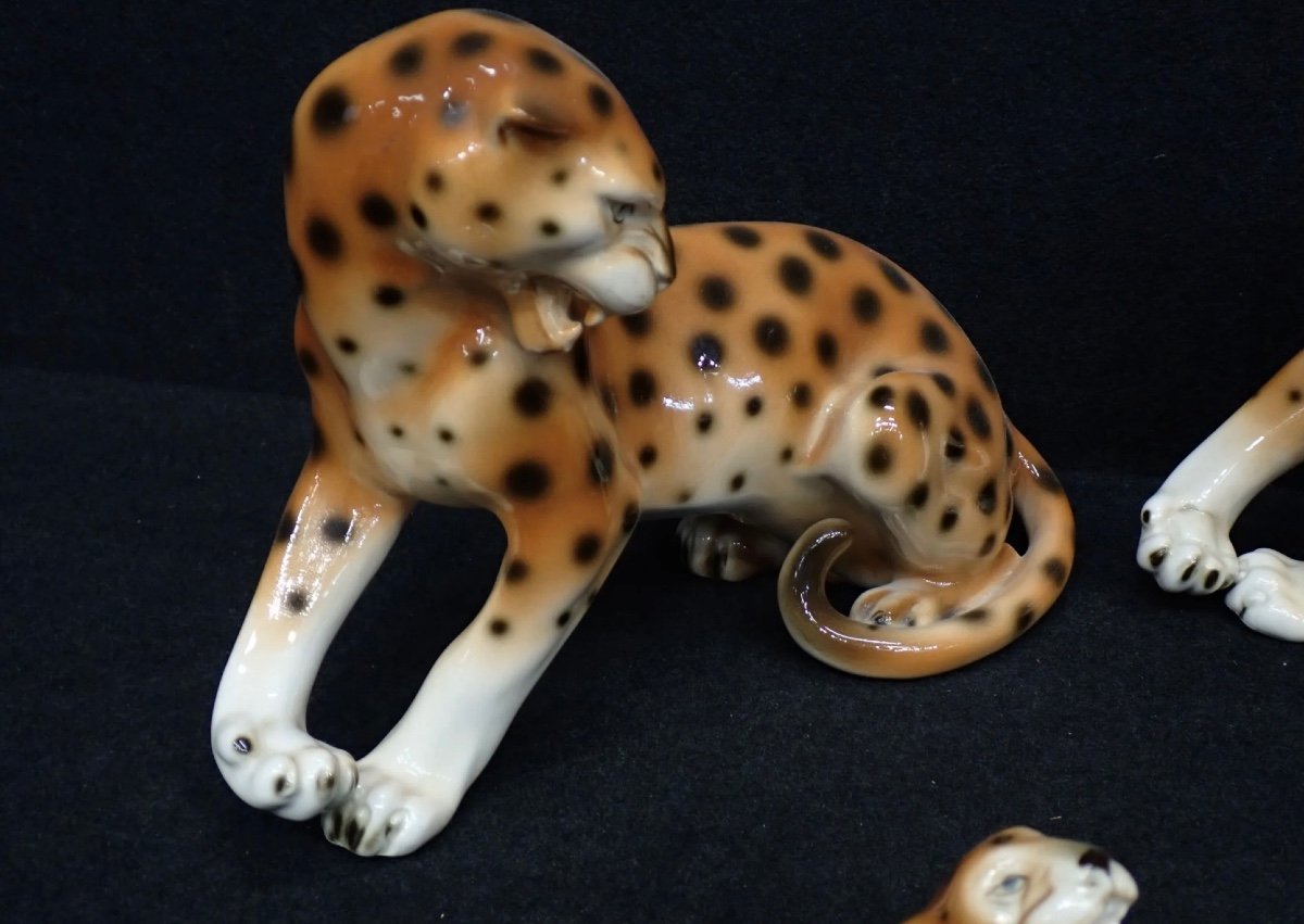 Four Ceramic Leopards -photo-3