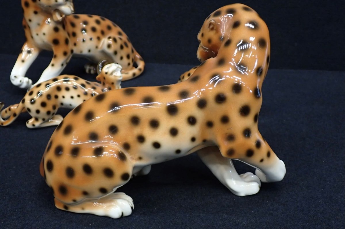 Four Ceramic Leopards -photo-6