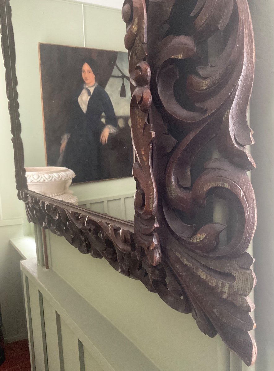 Large Oak Mirror -photo-3