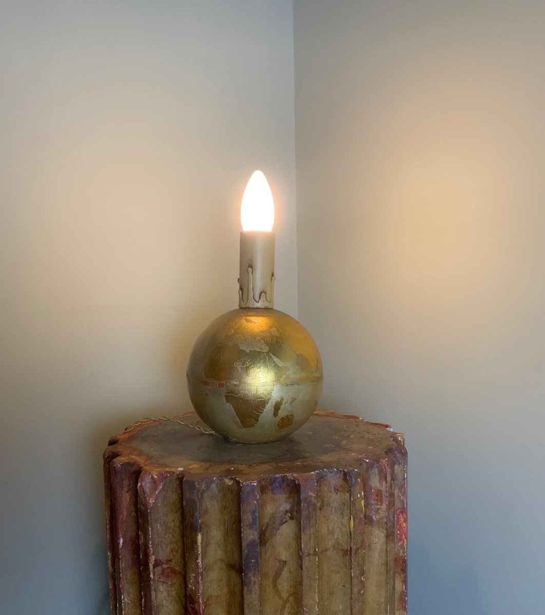 Pied De Lampe globe terrestre-photo-2