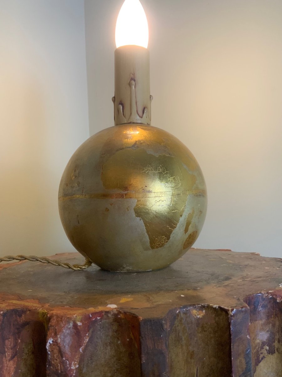 Pied De Lampe globe terrestre-photo-3