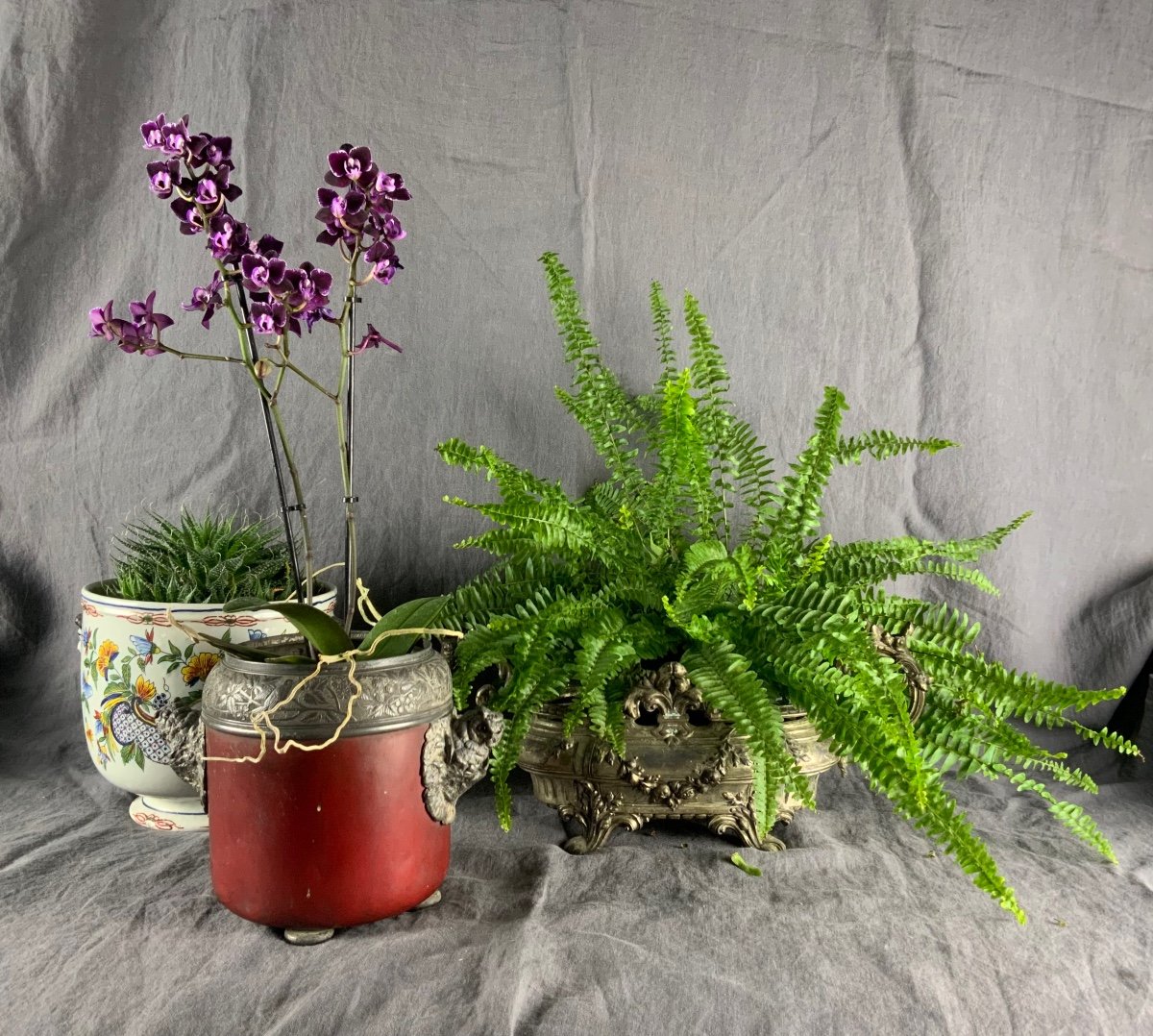 Three Cache-pots, 19th Century -photo-2