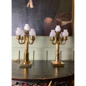 Pair Of Electric Candelabra 