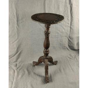 Indian Carved Wooden Stool 