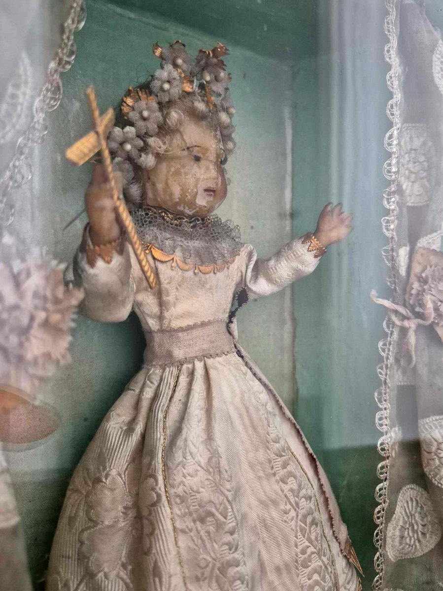 Communicant In Wax – Diorama – 19th Century - Religiosa-photo-2