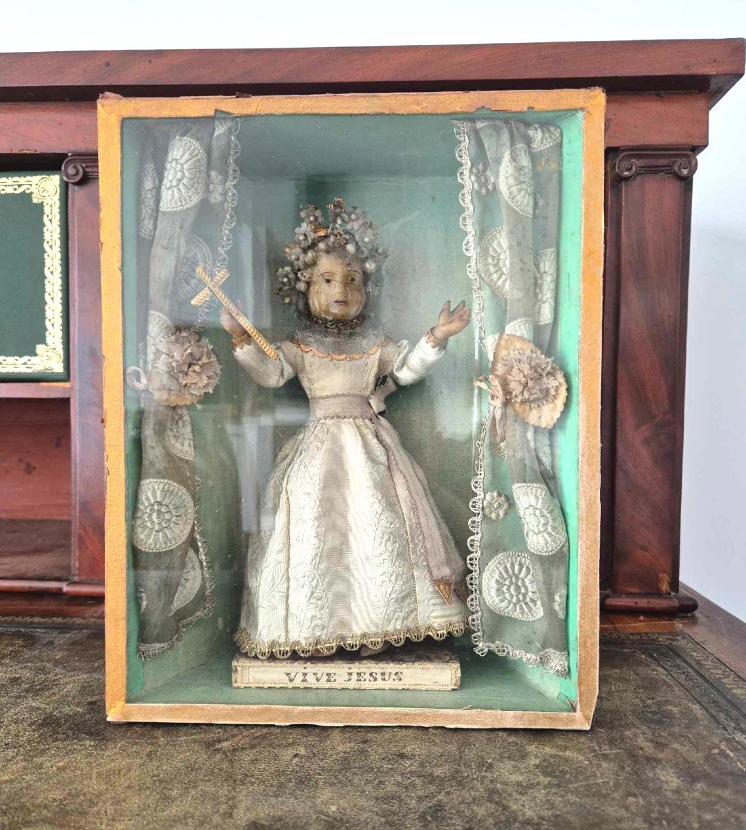 Communicant In Wax – Diorama – 19th Century - Religiosa