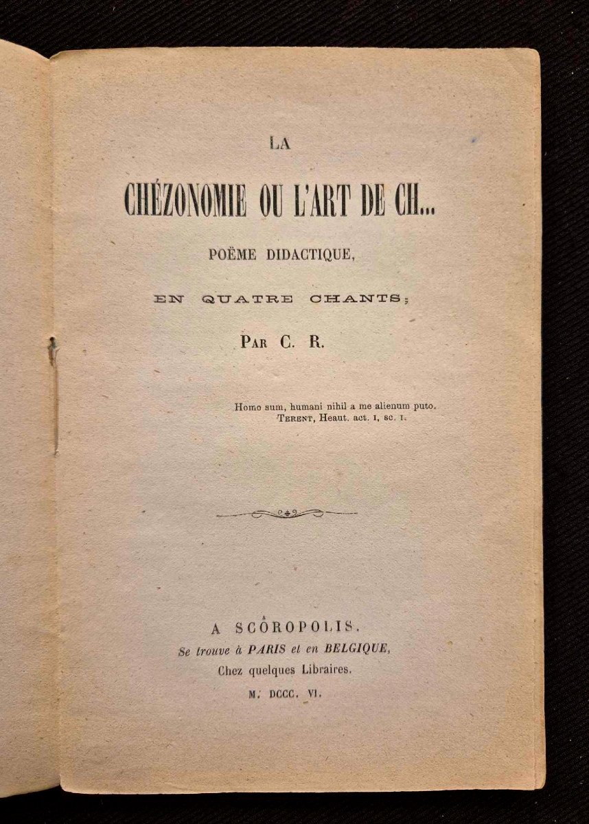 Chézonomy, Or The Art Of Ch’… 1860 – Curiosa -photo-2