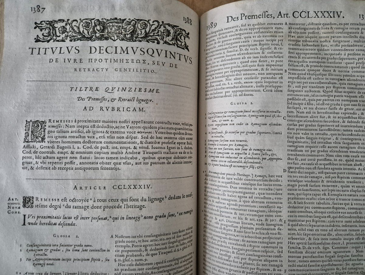 1628 - Commentaires Sur la Coutume de Bretagne - B. D&#039;Argentr&eacute; -photo-6