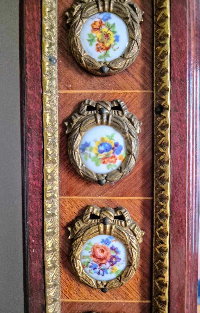 Louis XVI Style Mirror In Stained Beech, Revival Period, Attributed To H & L Epstein-photo-2