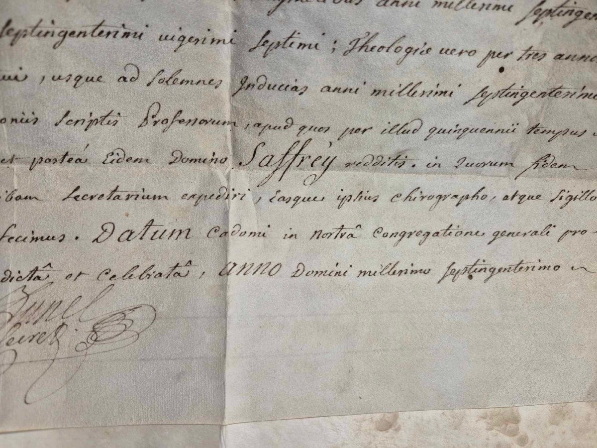 1732 - Manuscrit sur v&eacute;lin et son Grand Sceau en cire - Normandie -photo-2