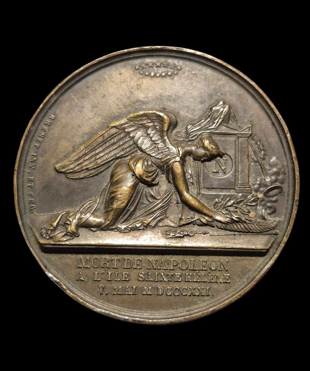 La Mort de Napoléon 1er en 1821 Médaille de bronze-photo-2