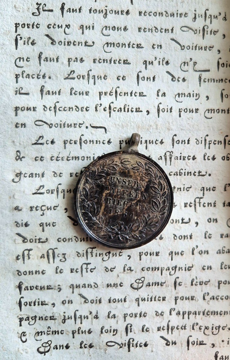 1864 Médaille Guillaume 1er - Autriche-Hongrie-photo-2