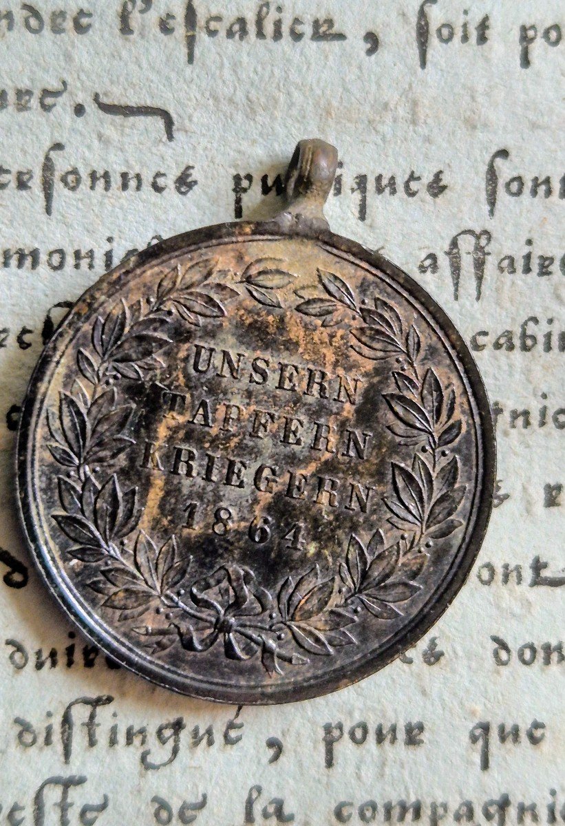 1864 Médaille Guillaume 1er - Autriche-Hongrie-photo-3