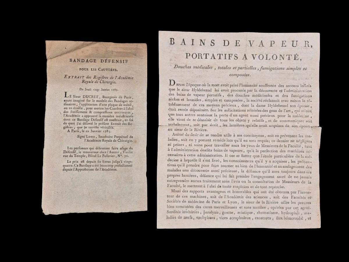 Colportage - Prospectus m&eacute;dicaux XVIIIe si&egrave;cle &ndash; Tracts publicitaires-photo-2