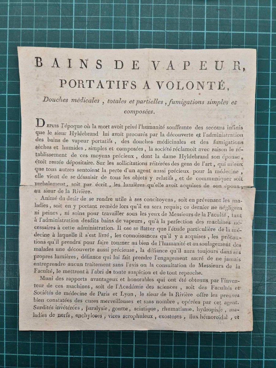 Colportage - Prospectus m&eacute;dicaux XVIIIe si&egrave;cle &ndash; Tracts publicitaires-photo-2