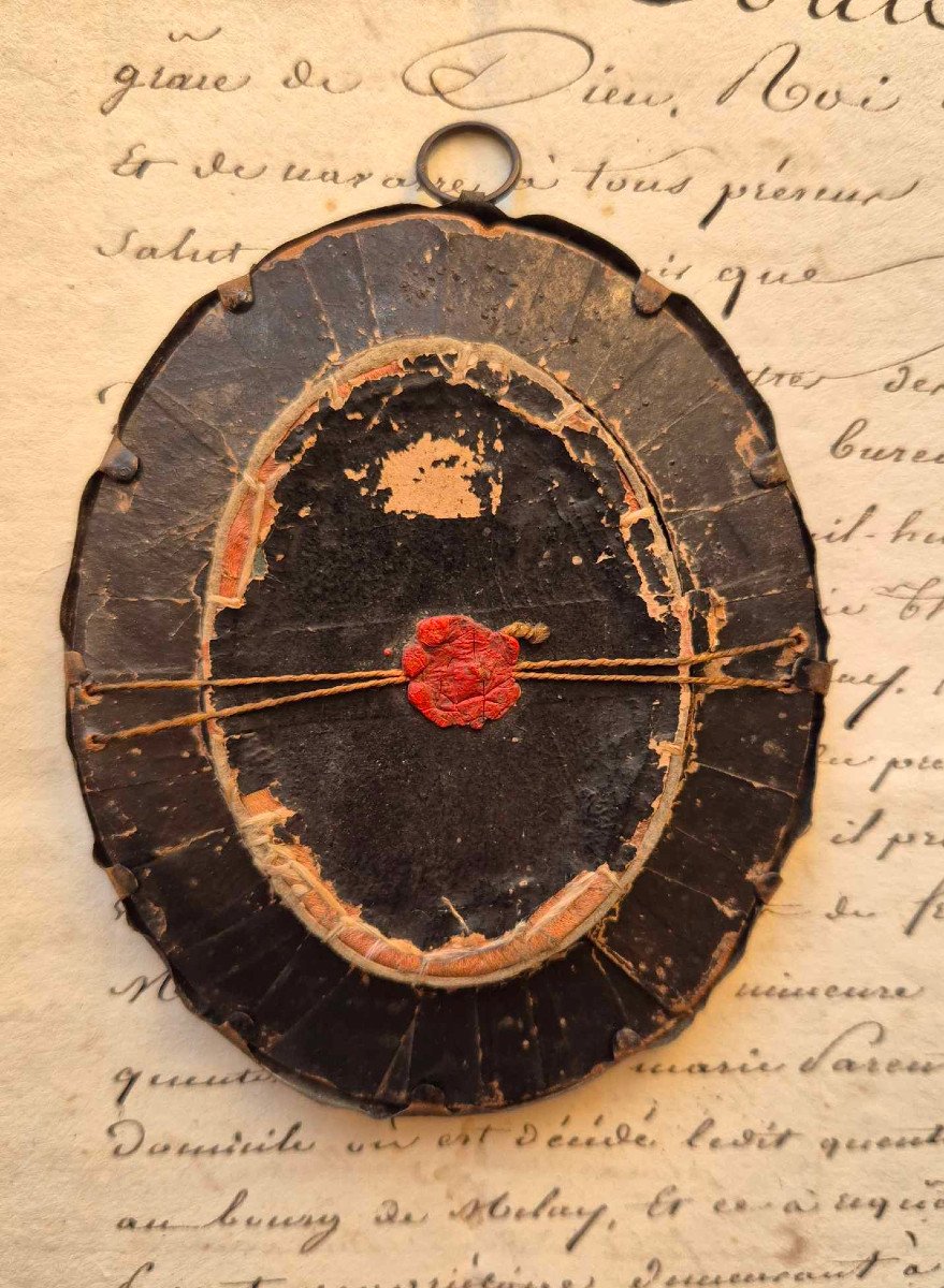 19th Century Reliquary With Three Saints-photo-2