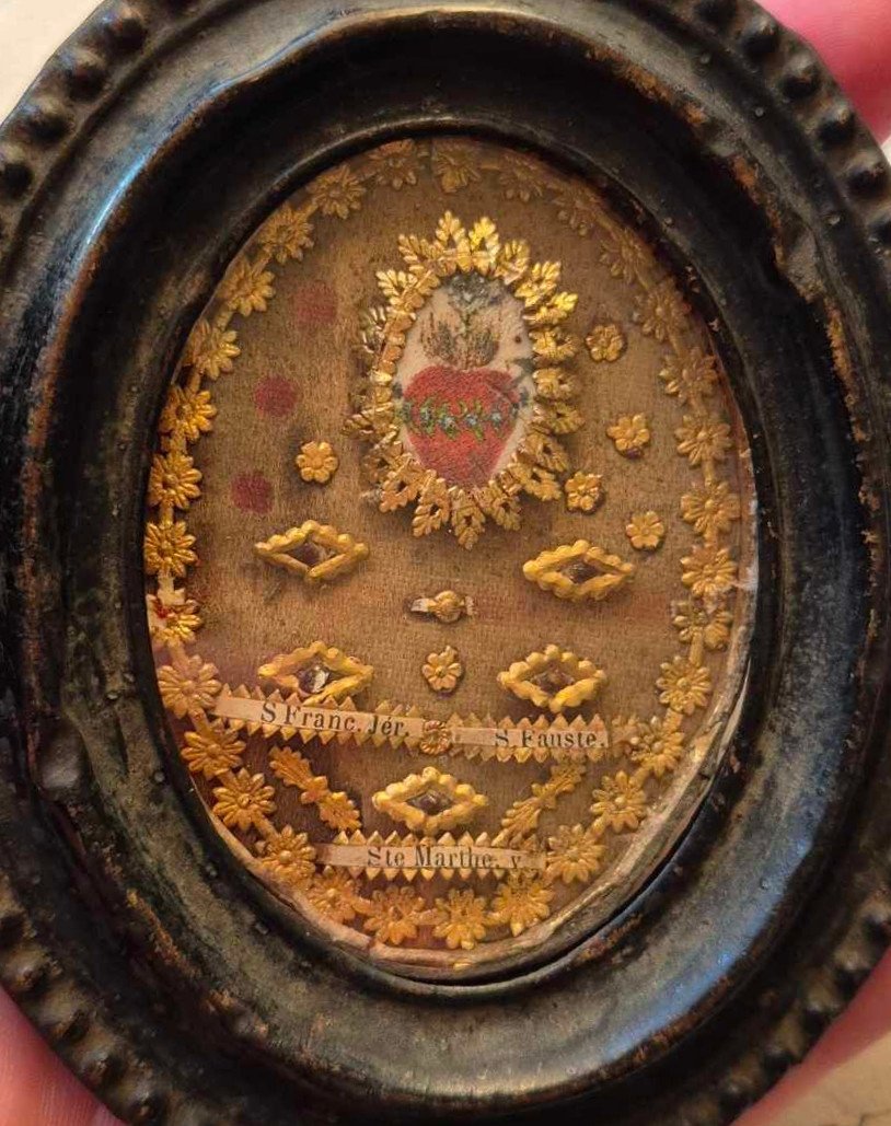 19th Century Reliquary With Three Saints-photo-1