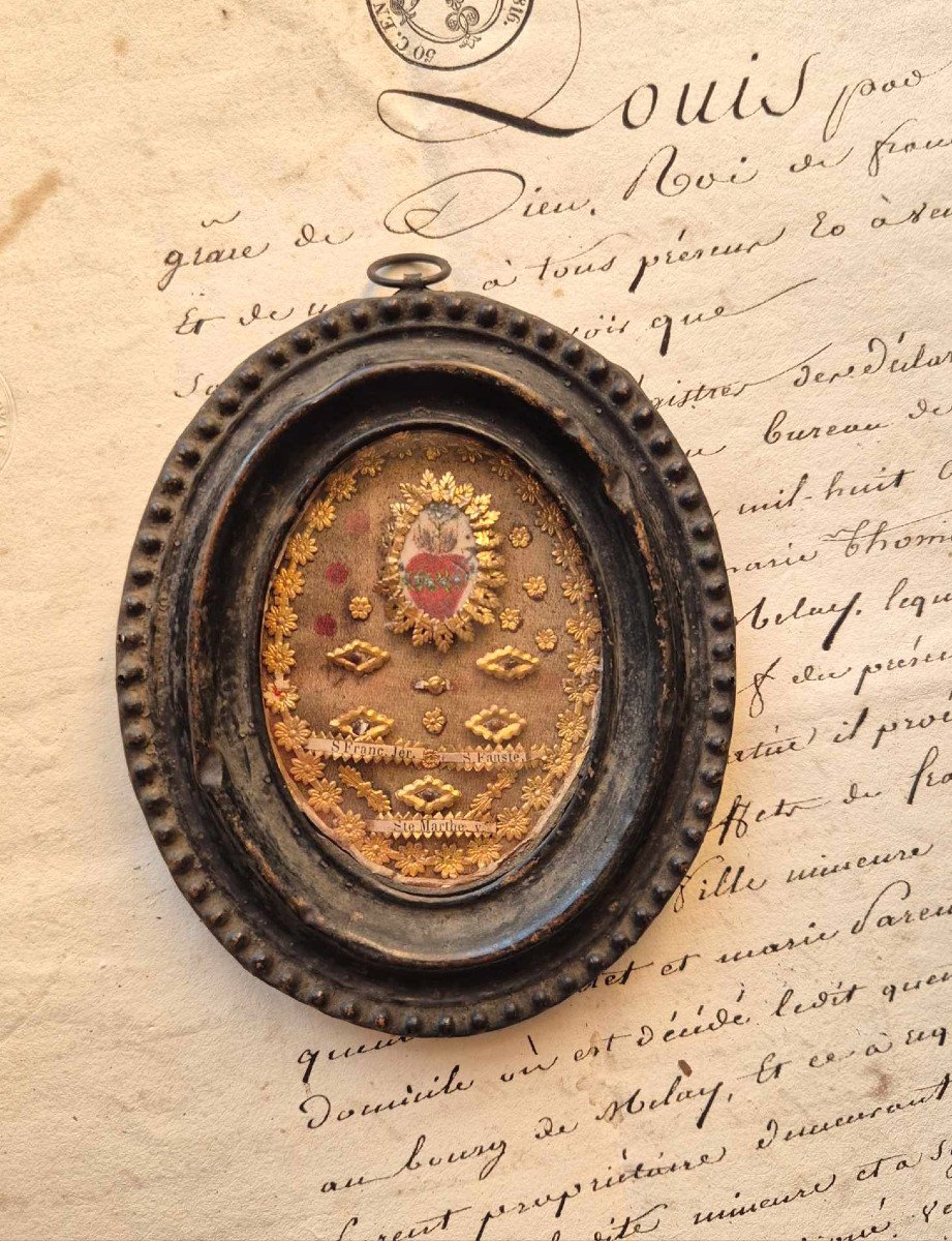 19th Century Reliquary With Three Saints