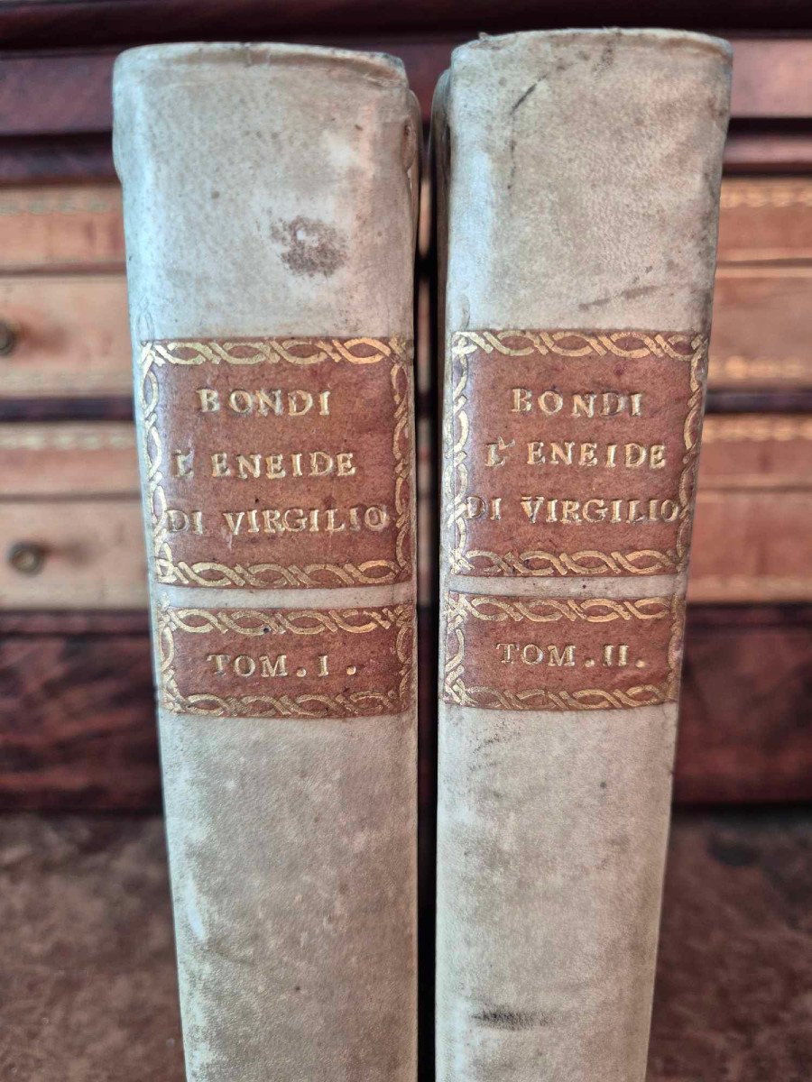 L'Énéide de Virgile - 1790/1793 en 2 volumes - Par Bondi et G. Bodoni - Ex Libris-photo-2