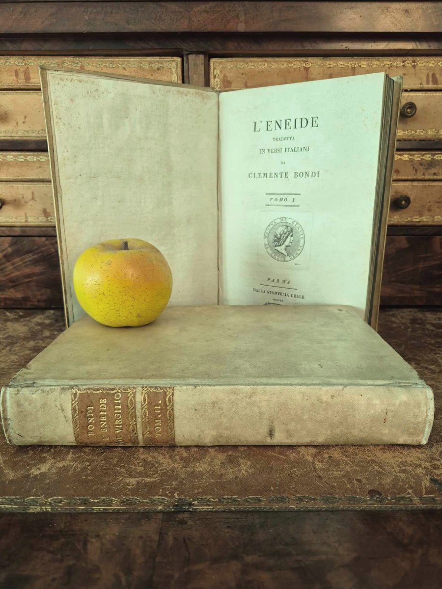 L'Énéide de Virgile - 1790/1793 en 2 volumes - Par Bondi et G. Bodoni - Ex Libris