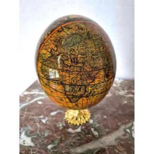 Ostrich Egg Globe - World Map