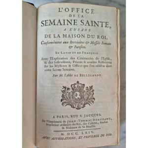 1764 - Semaine Sainte de la Maison du Roi - Gravures de Scotin