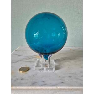 Blue Blown Glass Ball 18-19th Century