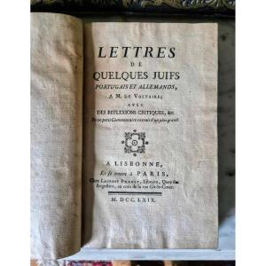 1769 – Letters From Some Jews (...) To M. De Voltaire - Original Edition