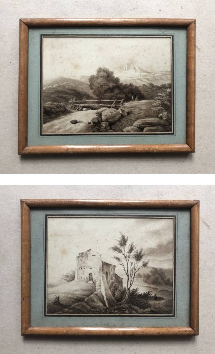 Animated Landscapes, Lavis Early Nineteenth, Northern School