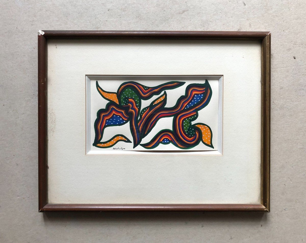 Gouache Signed Watulya, Aboriginal Work