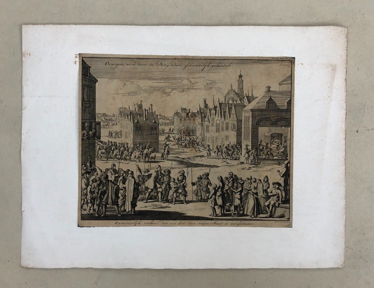 Riot Scene, Engraving After Jean Luiken-photo-2