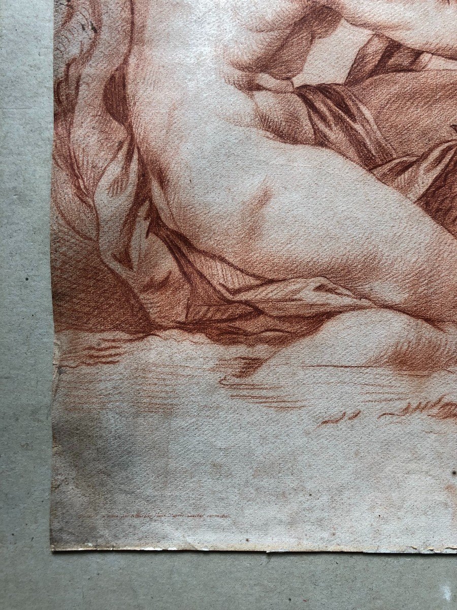 Nereid, Sanguine After Annibale Carracci, 18th Century-photo-4