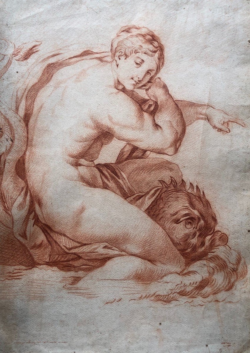 Nereid, Sanguine After Annibale Carracci, 18th Century