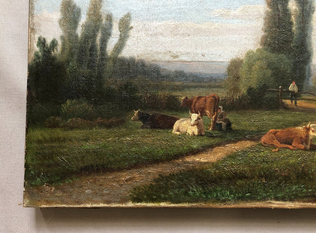 Jean Daniel Huber, Peasant Scenes, Pair Of Paintings-photo-7