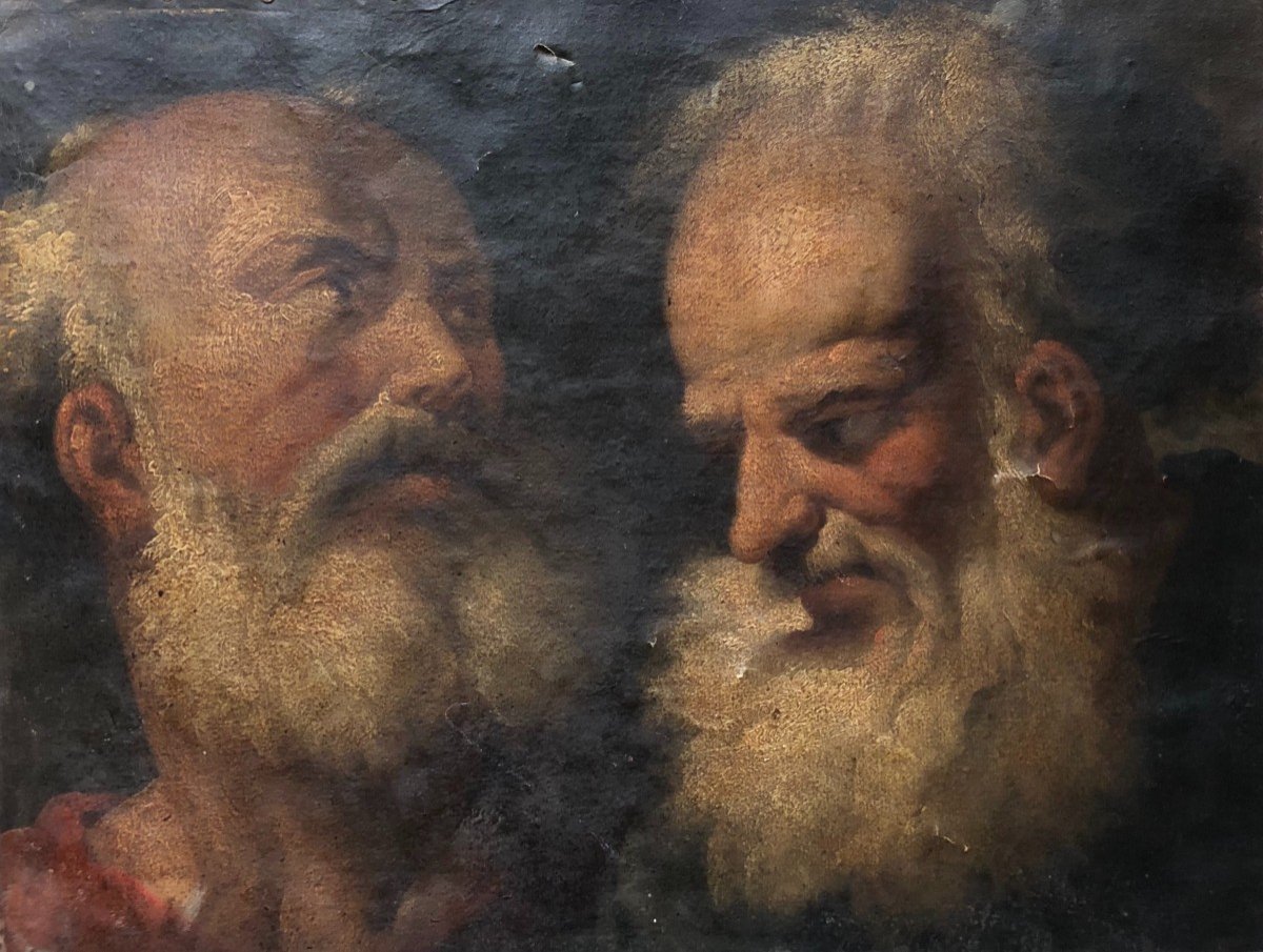 Portrait Of Two Men, 17th Century Italian School