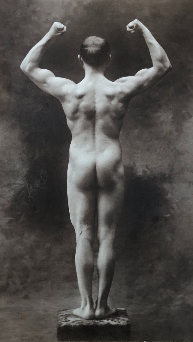 Naked Athlete, Late 19th Or Early 20th Century Photograph