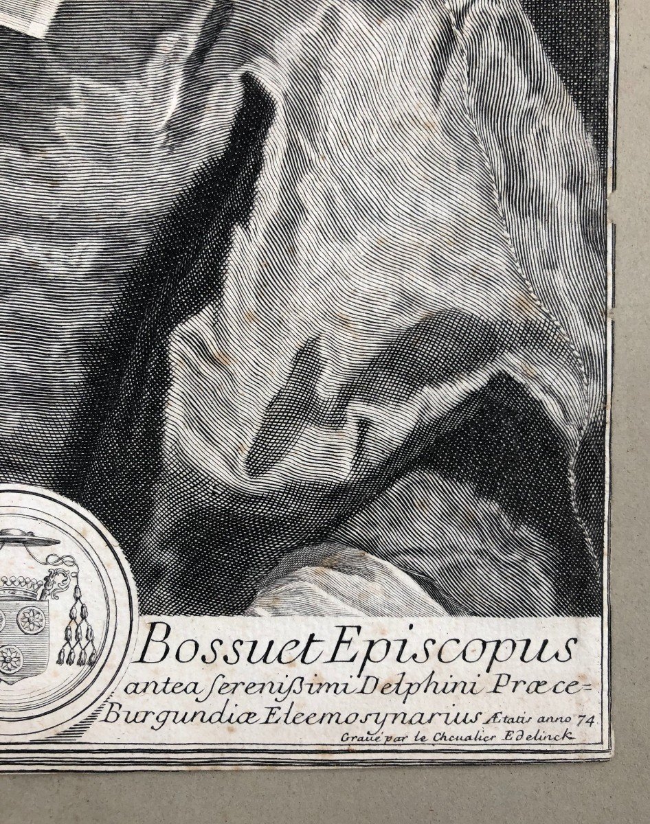 Jacques Bénigne Bossuet, Engraving By Edelinck After Rigault-photo-4