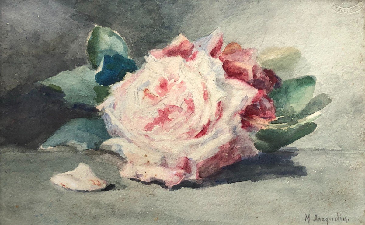 Marguerite Jacquelin, Rose, Watercolor-photo-2