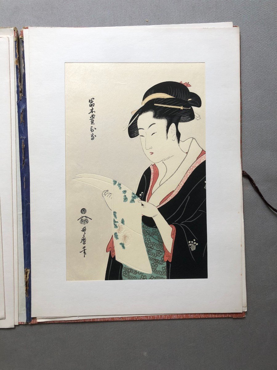 Utamaro, Collection Of 6 Prints-photo-4