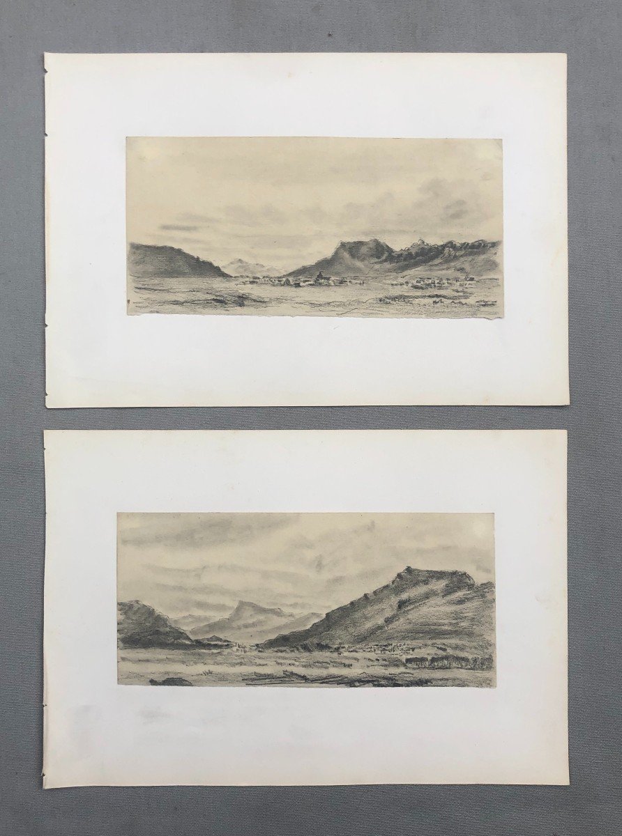 Views Of The Sierra Nevada, Two Late 19th Century Drawings